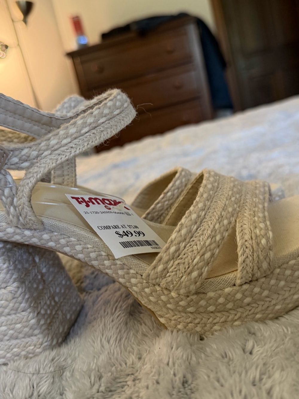 Dolce Vita Cream Braided Strap Block Heel Sandals - Picture 5 of 11